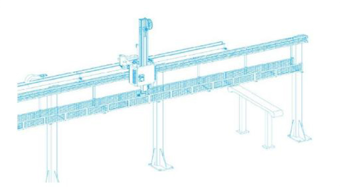 Gantry robot automatic production line